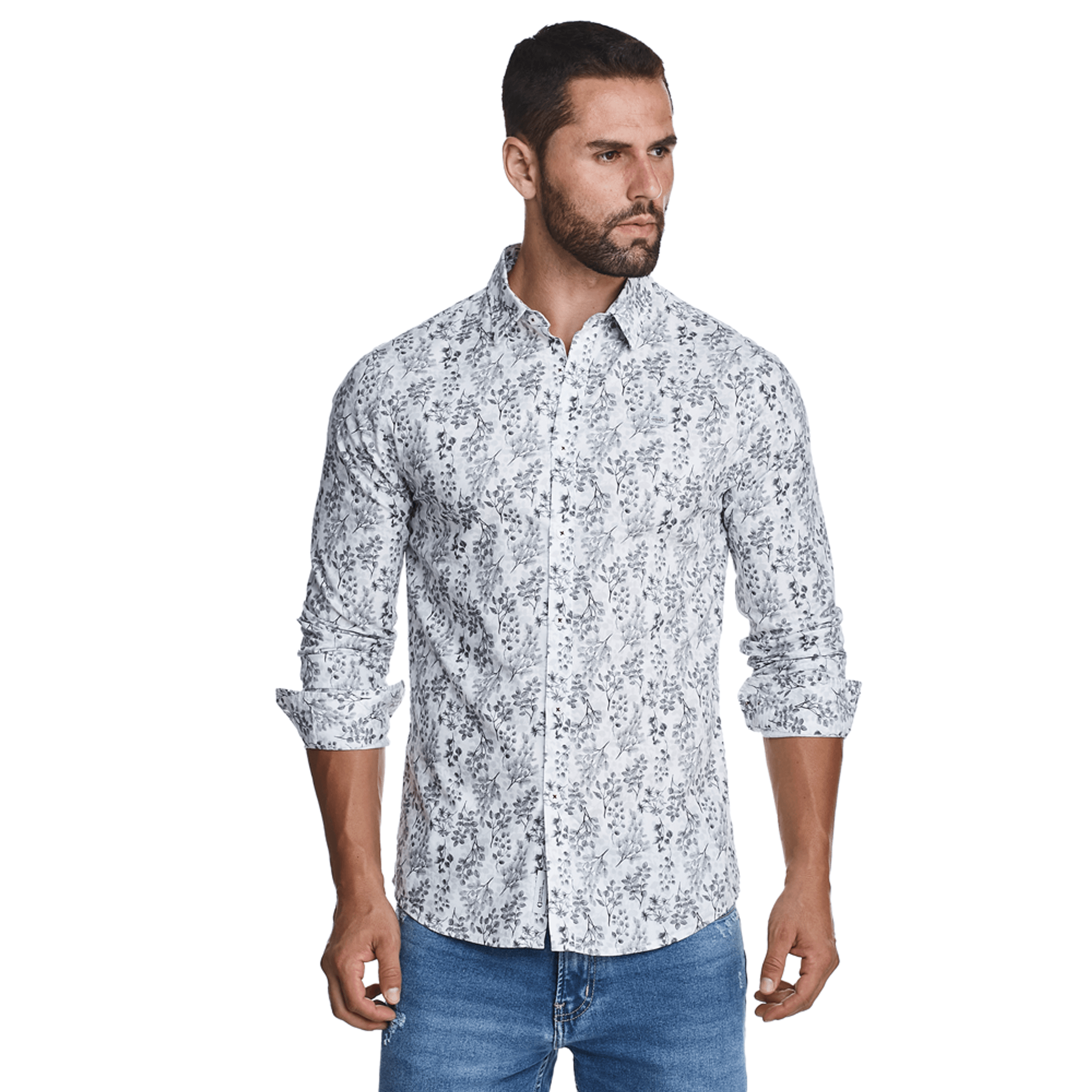 Camisa-Masculina-Convicto-Estampada-Com-Manga-Longa-E-Slim